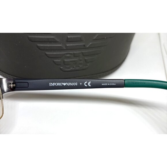 Emporio Armani Rectangular Semi-Rimless Eyeglass Frames EA1033 3003 53mm Case - Picture 5 of 8